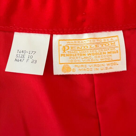 Vintage 70s/80s Red Wool Pendleton Pencil Skirt - Picture 4 of 4